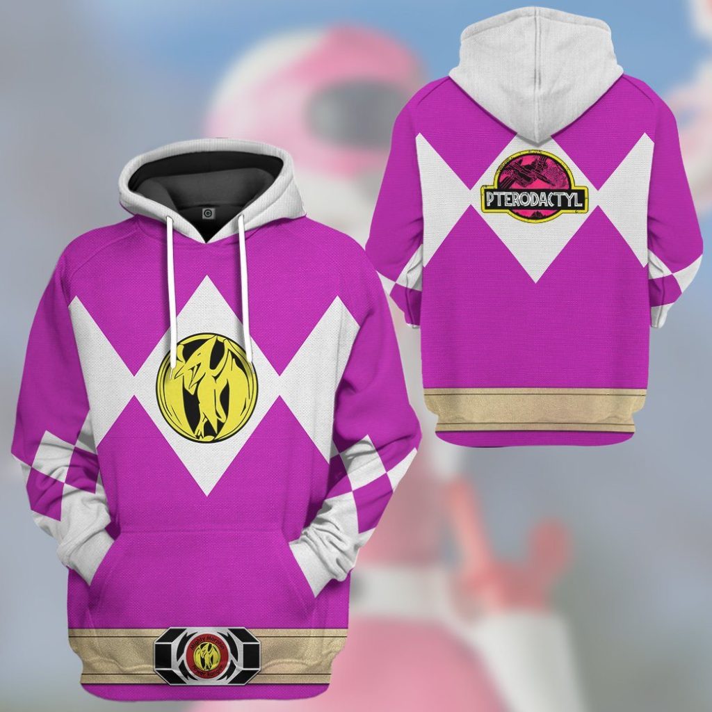 gearhuman 3d mighty morphin power ranger pink tshirt hoodie apparel gk190116 3d apparel 219604 - Power Rangers Mall