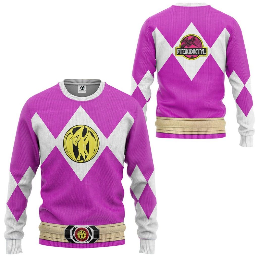 gearhuman 3d mighty morphin power ranger pink tshirt hoodie apparel gk190116 3d apparel 442065 - Power Rangers Mall