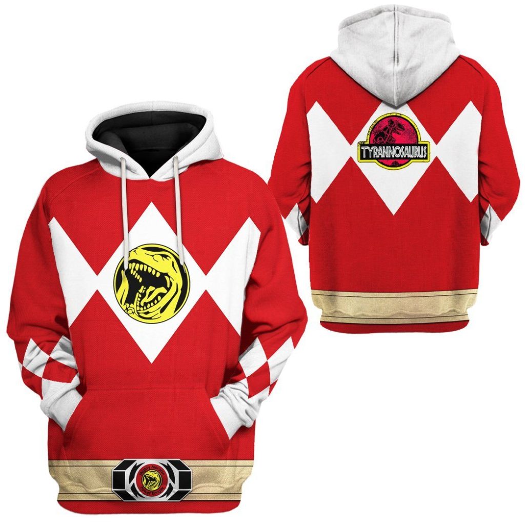 gearhuman 3d mighty morphin power ranger red tshirt hoodie apparel gk190110 3d apparel 623353 - Power Rangers Mall