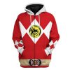 gearhuman 3d mighty morphin power ranger red tshirt hoodie apparel gk190110 3d apparel zip hoodie s 422537 - Power Rangers Mall