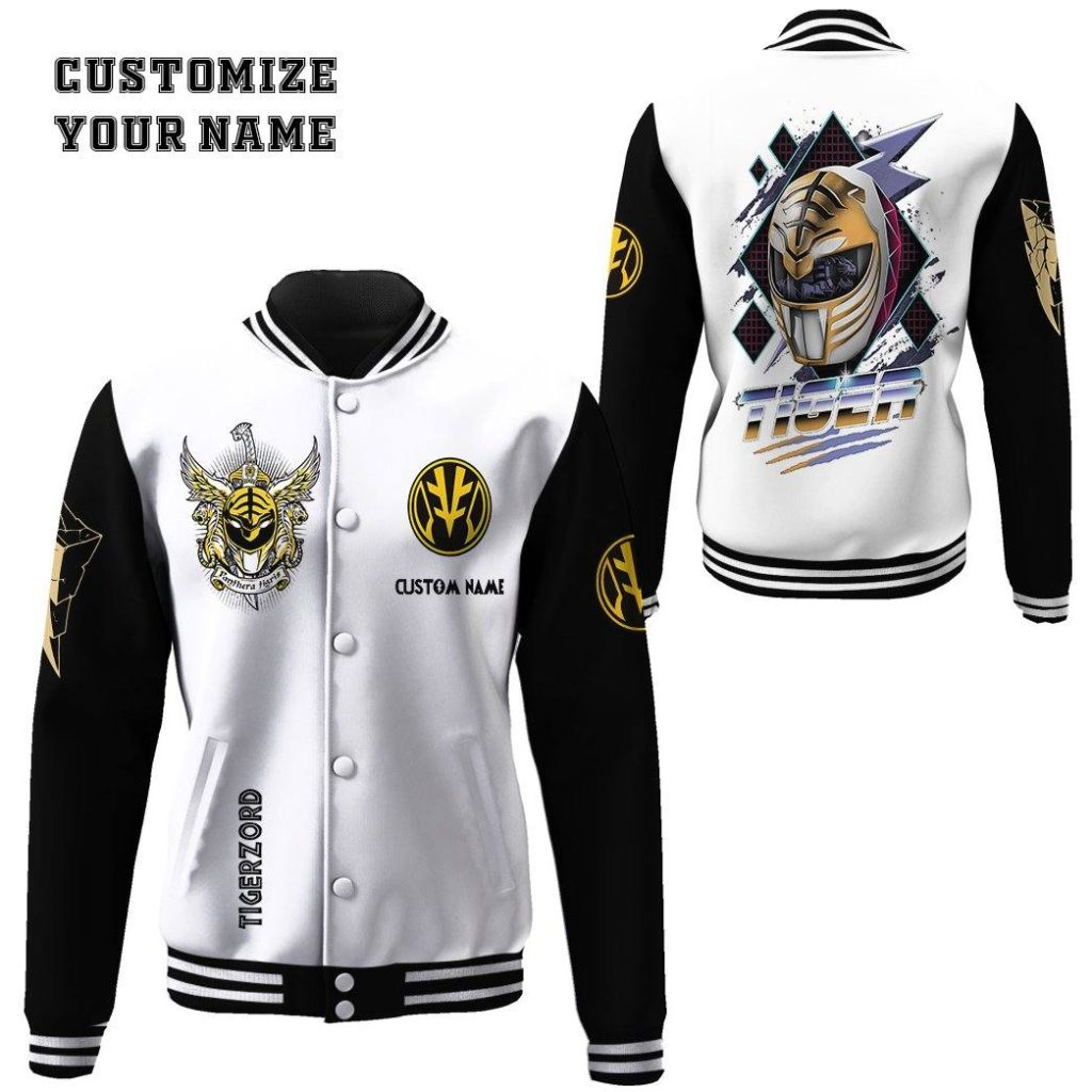 gearhuman 3d mighty morphin power ranger white custom name baseball jacket gk200111 baseball jacket 408325 e40dd04a a3ea 41ad a52f 9ac0861baf30 - Power Rangers Mall