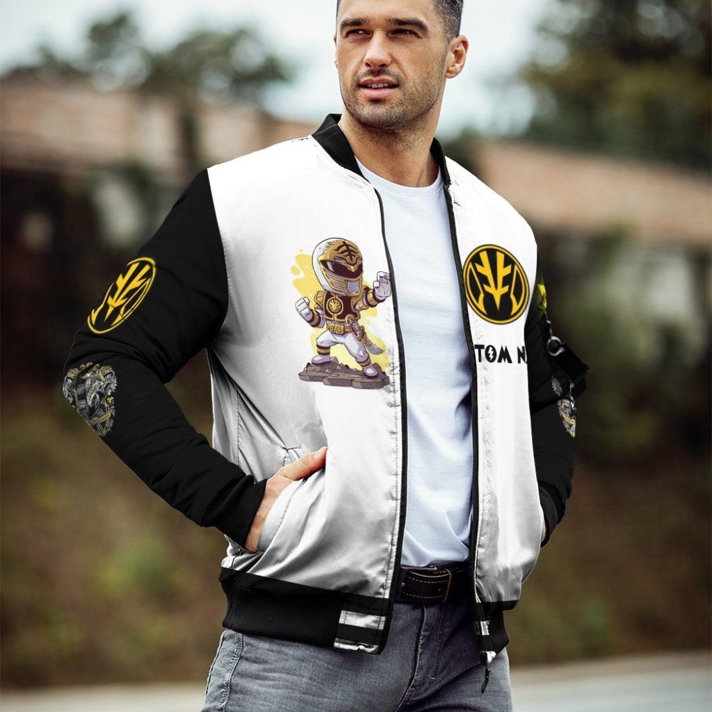 gearhuman 3d mighty morphin power ranger white custom name bomber gk120125 bomber 952304 42caf980 ecac 426b 9bcc a97b99d733ad - Power Rangers Mall