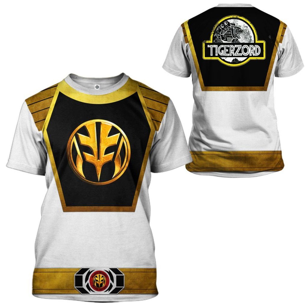 gearhuman 3d mighty morphin power ranger white tshirt hoodie apparel gk190111 3d apparel 241608 - Power Rangers Mall