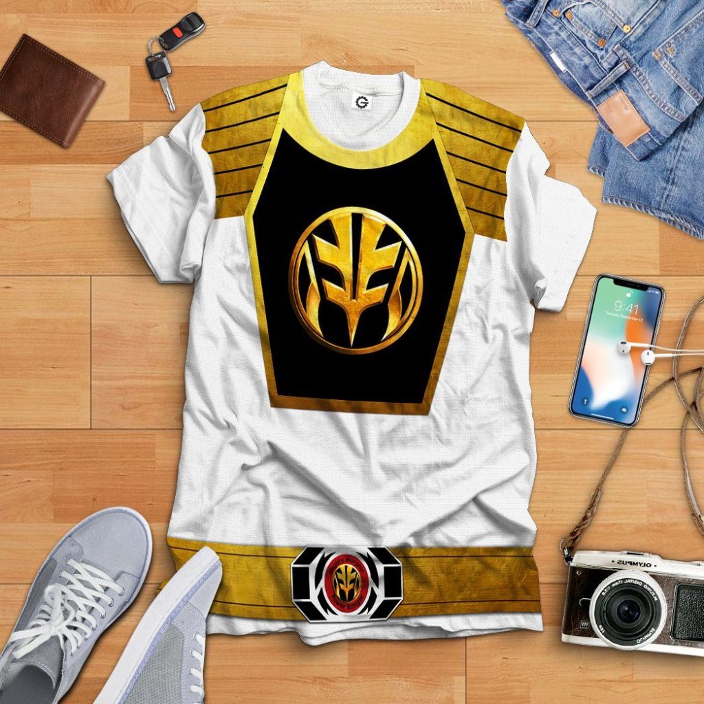 gearhuman 3d mighty morphin power ranger white tshirt hoodie apparel gk190111 3d apparel 362930 - Power Rangers Mall