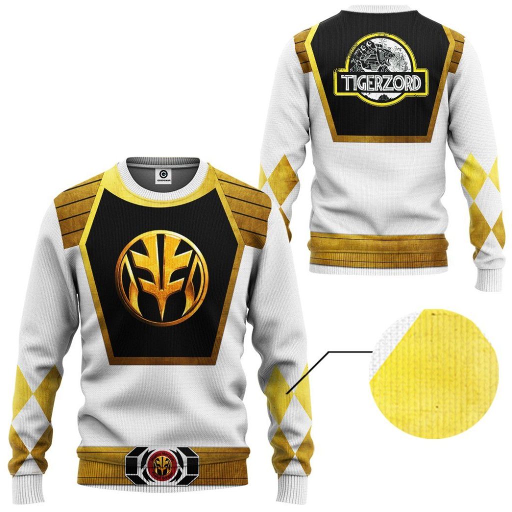 gearhuman 3d mighty morphin power ranger white tshirt hoodie apparel gk190111 3d apparel 837280 - Power Rangers Mall