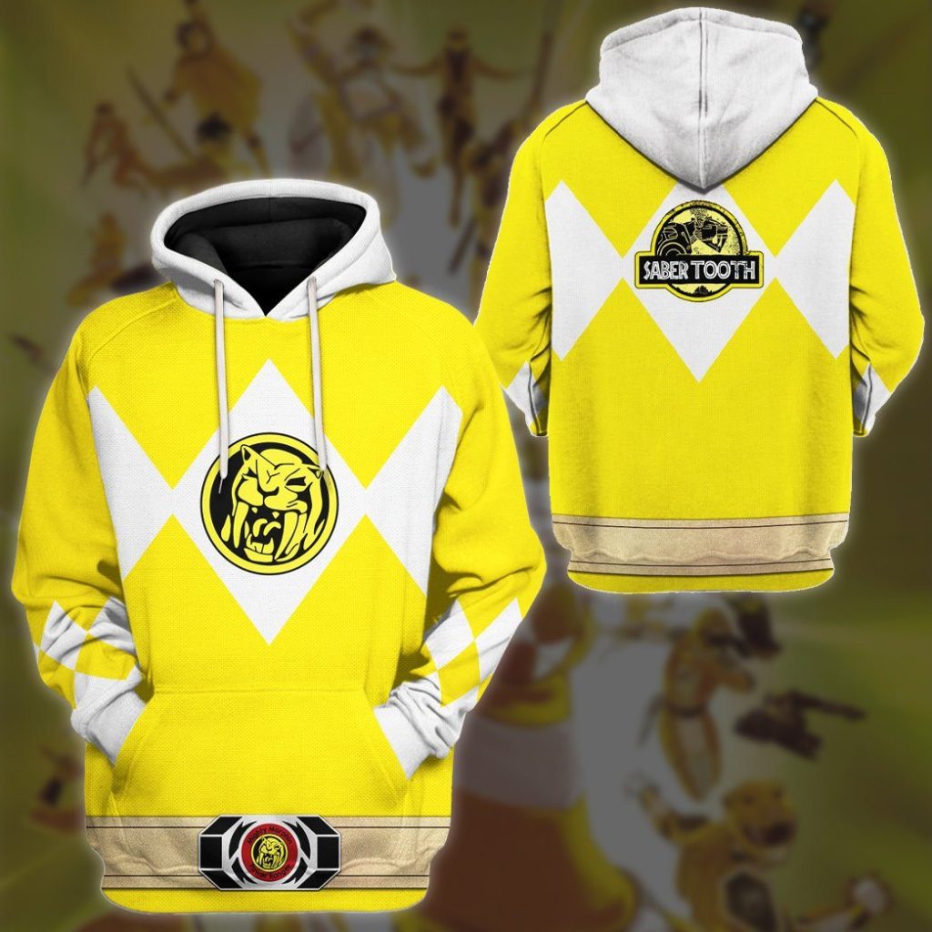 gearhuman 3d mighty morphin power ranger yellow tshirt hoodie apparel gk190114 3d apparel 912887 - Power Rangers Mall