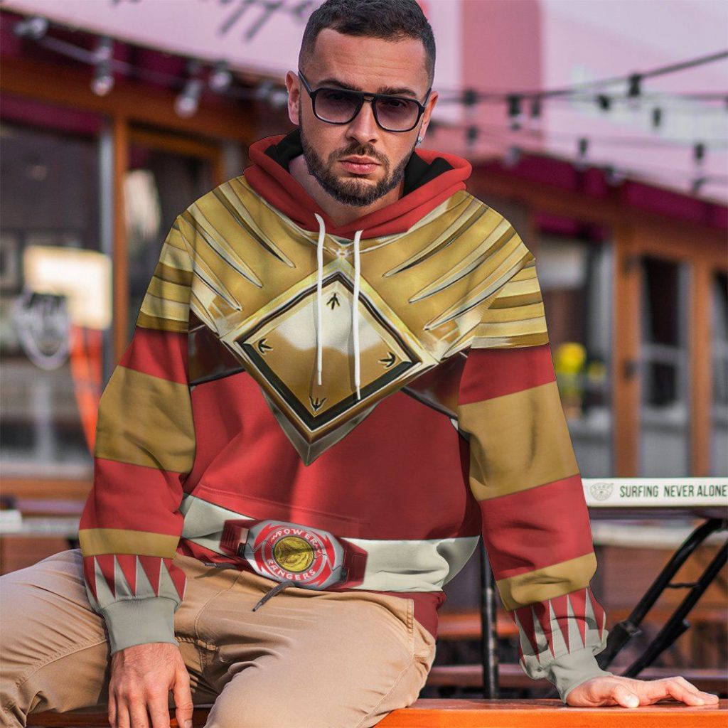 gearhuman 3d mighty morphin red 2 power rangers custom hoodie apparel gn01102 3d apparel 200930 - Power Rangers Mall