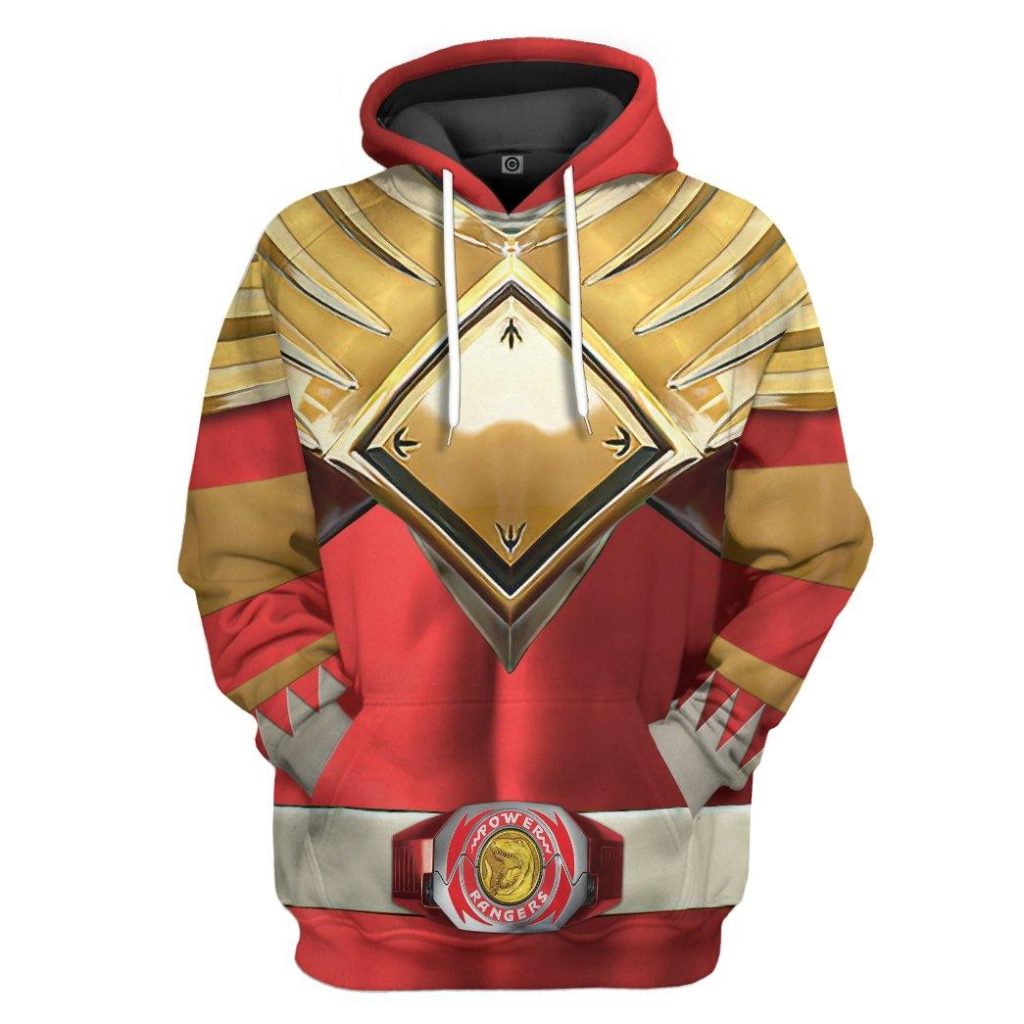 gearhuman 3d mighty morphin red 2 power rangers custom hoodie apparel gn01102 3d apparel hoodie s 412958 - Power Rangers Mall