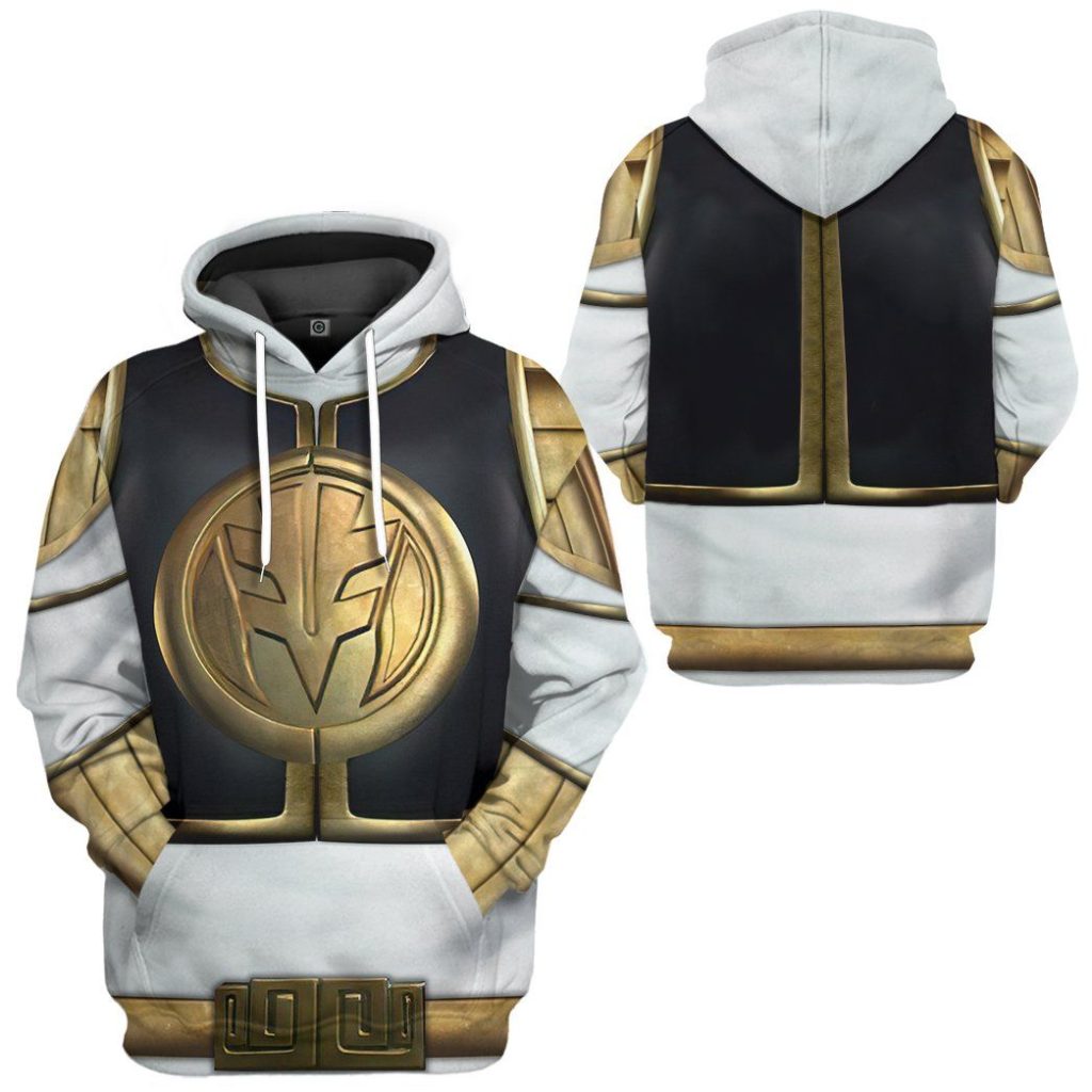 gearhuman 3d mighty morphin white power rangers custom hoodie apparel gn01101 3d apparel 484893 - Power Rangers Mall