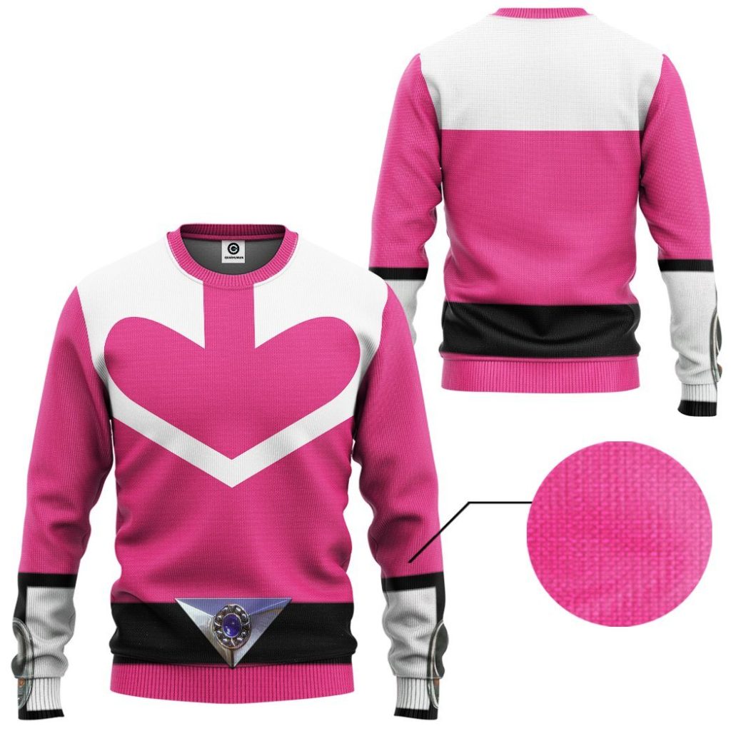gearhuman 3d pink power rangers time force tshirt hoodie apparel gb15017 3d apparel 106684 - Power Rangers Mall