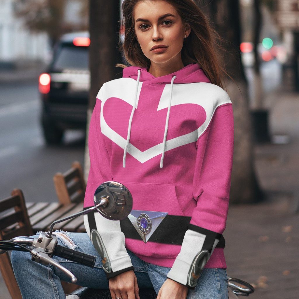 gearhuman 3d pink power rangers time force tshirt hoodie apparel gb15017 3d apparel 141707 - Power Rangers Mall