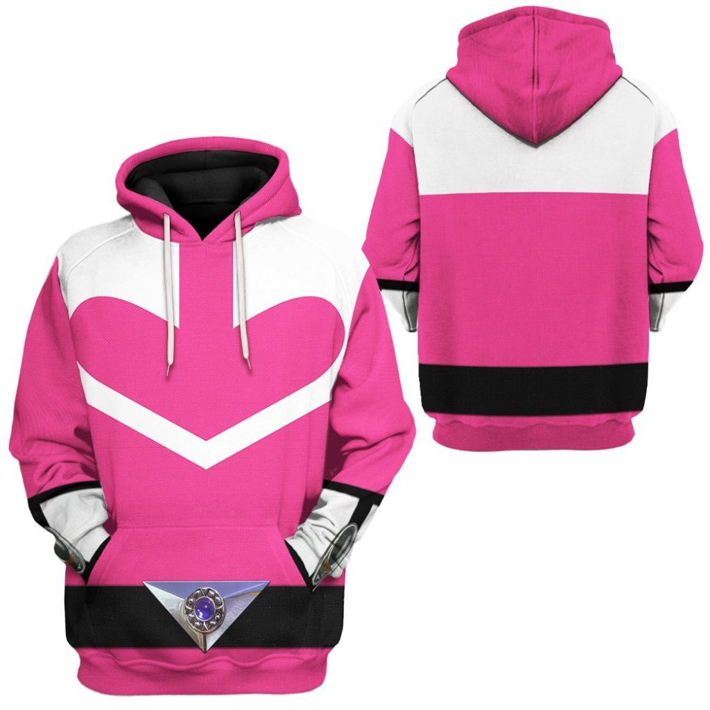gearhuman 3d pink power rangers time force tshirt hoodie apparel gb15017 3d apparel 350280 - Power Rangers Mall