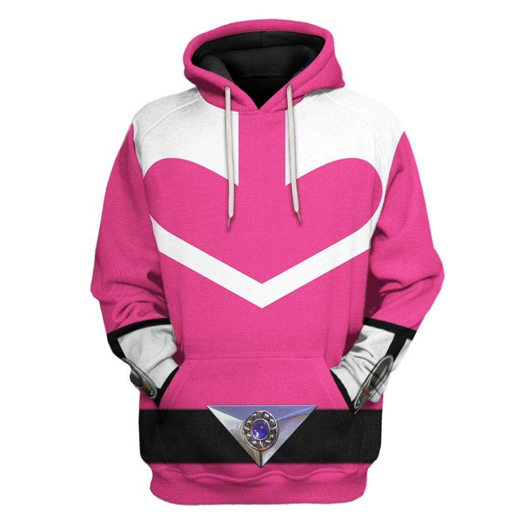 gearhuman 3d pink power rangers time force tshirt hoodie apparel gb15017 3d apparel hoodie s 422074 - Power Rangers Mall