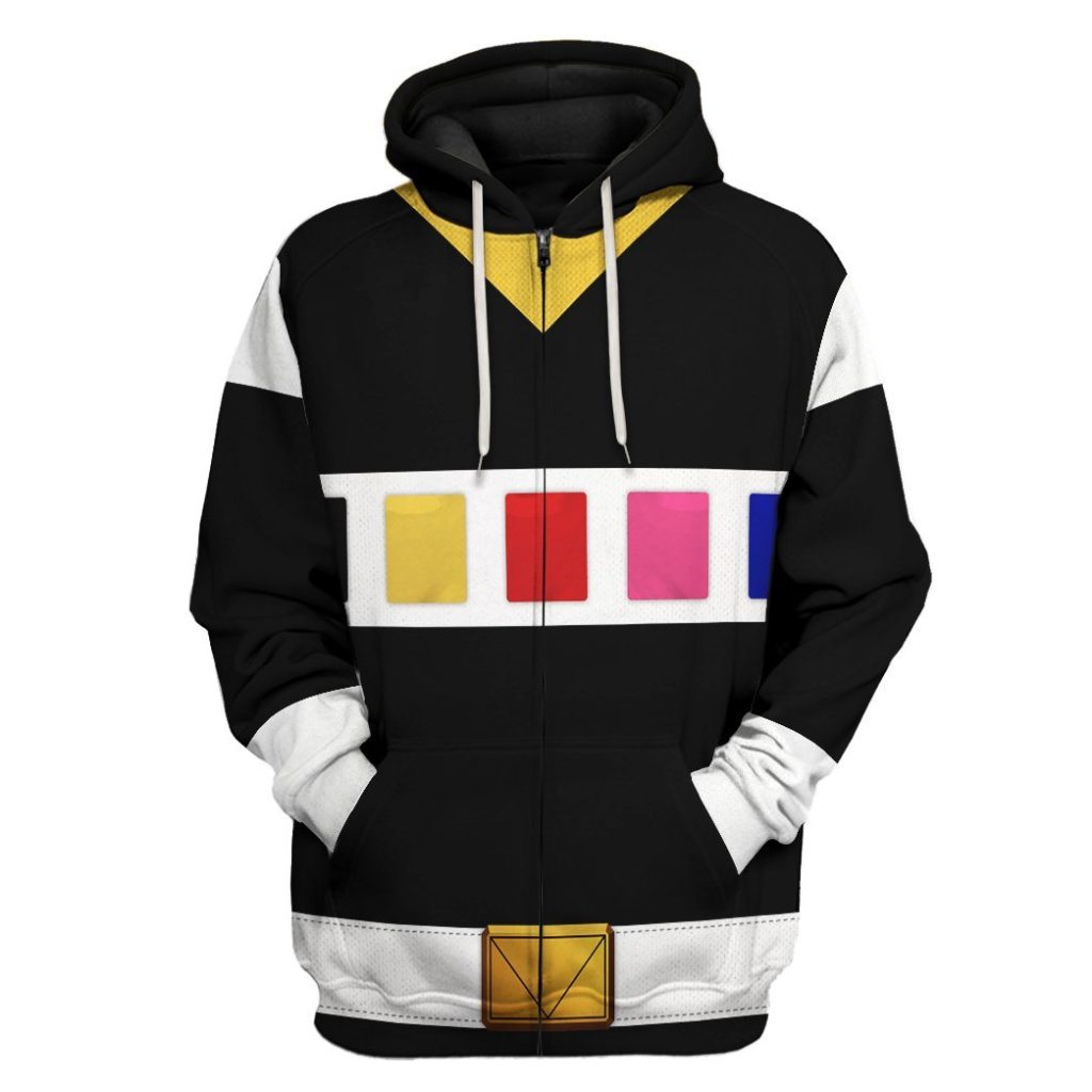 gearhuman 3d power rangers in space black custom tshirt hoodie apparel gv040111 3d apparel zip hoodie s 418040 - Power Rangers Mall