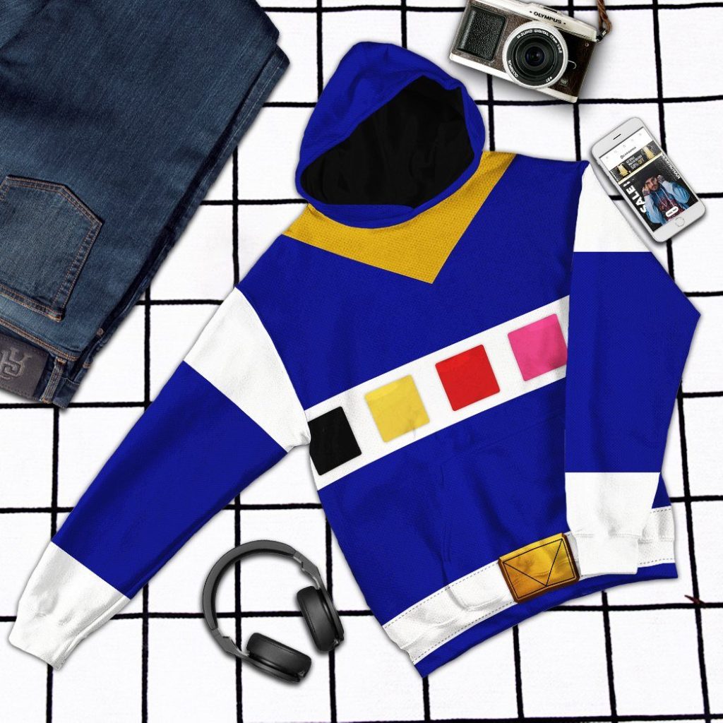 gearhuman 3d power rangers in space blue custom tshirt hoodie apparel gv040114 3d apparel 630270 - Power Rangers Mall
