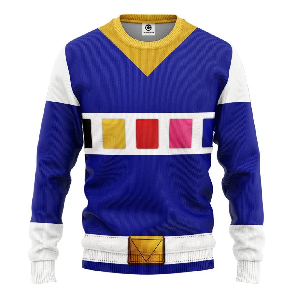 gearhuman 3d power rangers in space blue custom tshirt hoodie apparel gv040114 3d apparel long sleeve s 925440 - Power Rangers Mall