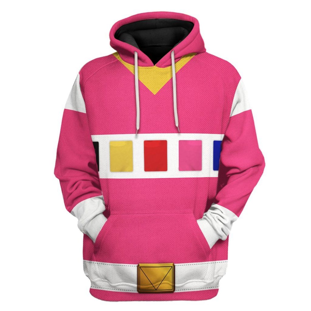 gearhuman 3d power rangers in space pink custom tshirt hoodie apparel gv040112 3d apparel hoodie s 860847 - Power Rangers Mall
