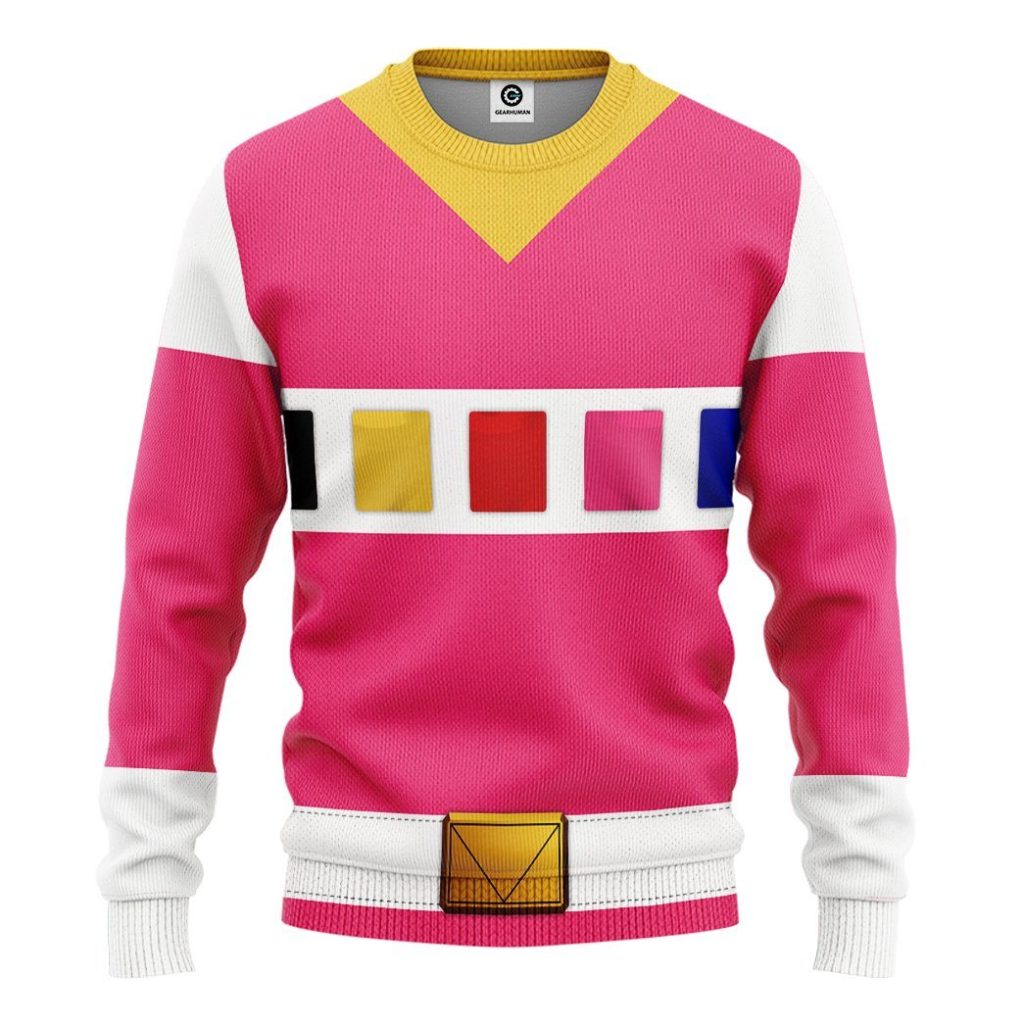 gearhuman 3d power rangers in space pink custom tshirt hoodie apparel gv040112 3d apparel long sleeve s 172022 - Power Rangers Mall