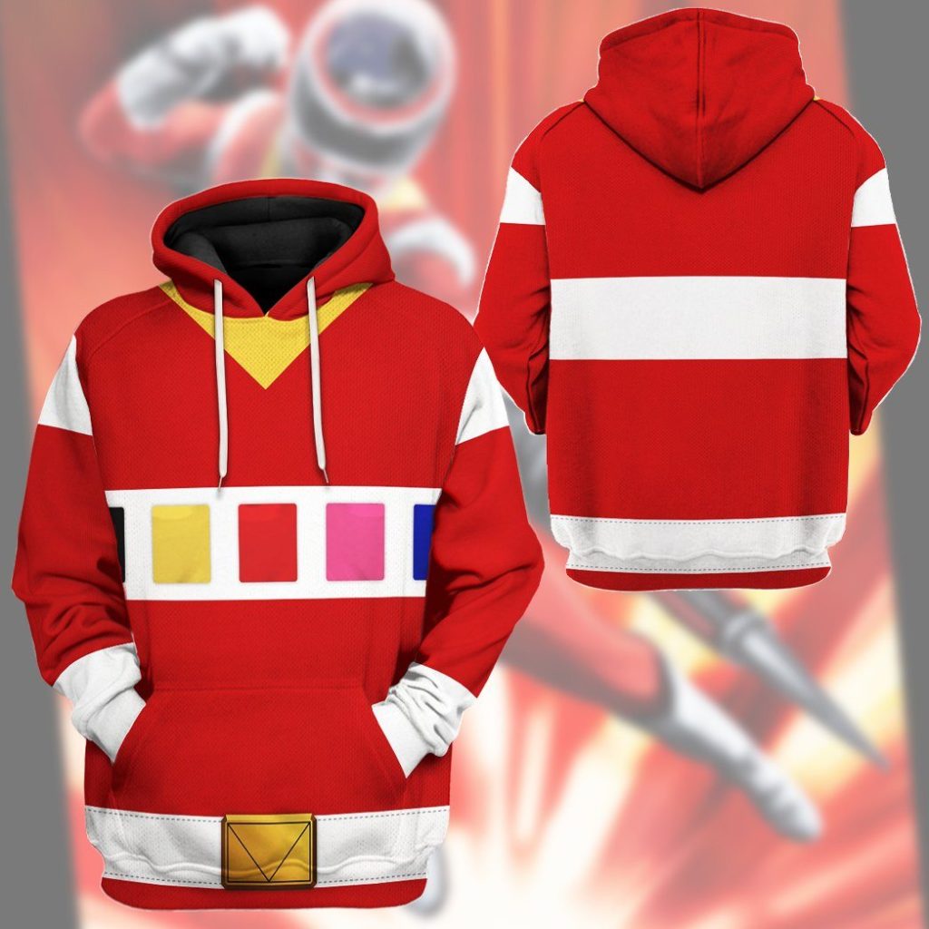 gearhuman 3d power rangers in space red custom tshirt hoodie apparel gv040115 3d apparel 159478 - Power Rangers Mall