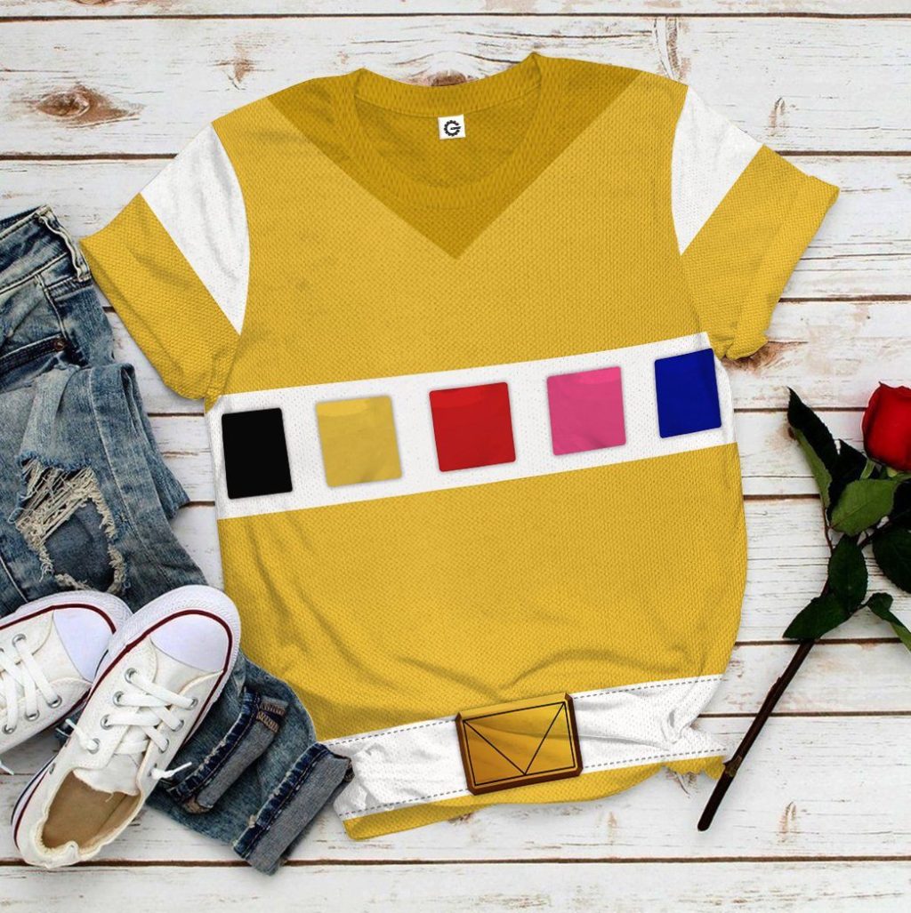 gearhuman 3d power rangers in space yellow custom tshirt hoodie apparel gv040113 3d apparel 504706 - Power Rangers Mall
