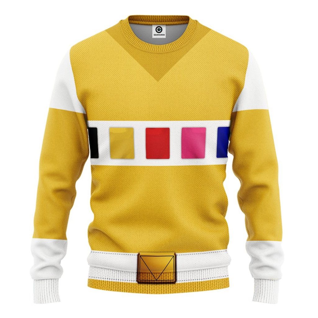 gearhuman 3d power rangers in space yellow custom tshirt hoodie apparel gv040113 3d apparel long sleeve s 863675 - Power Rangers Mall