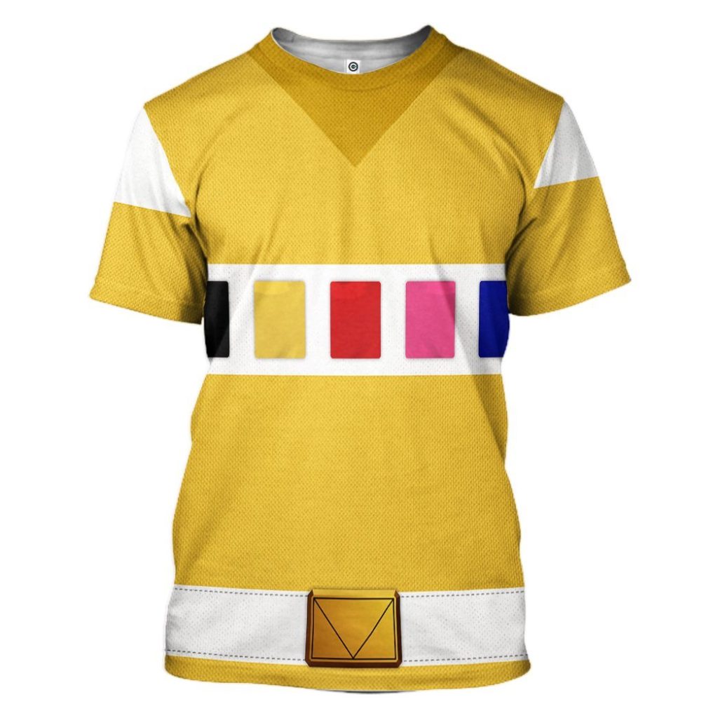 gearhuman 3d power rangers in space yellow custom tshirt hoodie apparel gv040113 3d apparel t shirt s 820591 - Power Rangers Mall