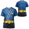 gearhuman 3d power rangers samurai blue custom tshirt hoodie apparel gv08018 3d apparel 486922 - Power Rangers Mall