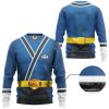 gearhuman 3d power rangers samurai blue custom tshirt hoodie apparel gv08018 3d apparel 546978 - Power Rangers Mall