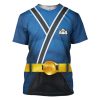 gearhuman 3d power rangers samurai blue custom tshirt hoodie apparel gv08018 3d apparel t shirt s 757751 - Power Rangers Mall