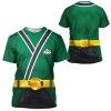 gearhuman 3d power rangers samurai green custom tshirt hoodie apparel gv08017 3d apparel 108877 - Power Rangers Mall