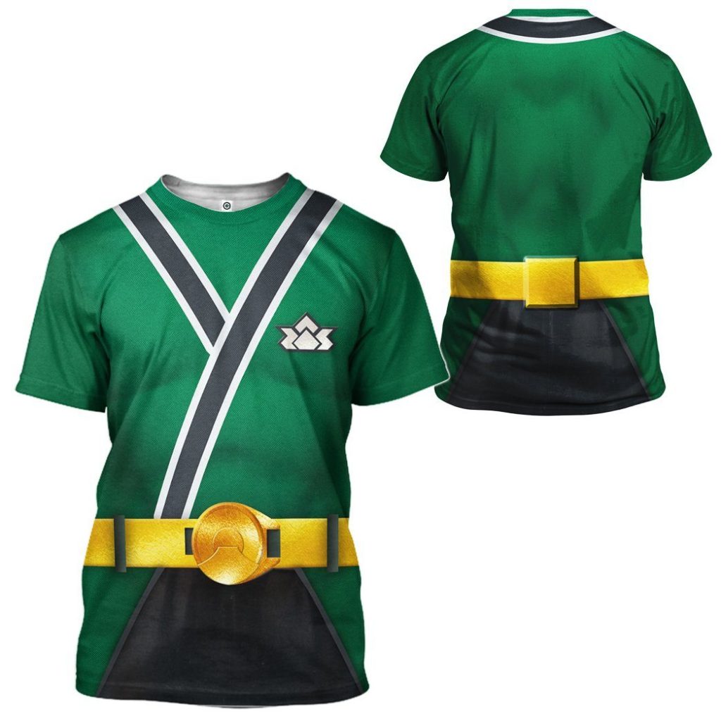 gearhuman 3d power rangers samurai green custom tshirt hoodie apparel gv08017 3d apparel 108877 - Power Rangers Mall