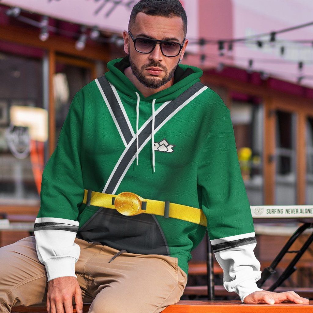gearhuman 3d power rangers samurai green custom tshirt hoodie apparel gv08017 3d apparel 152940 - Power Rangers Mall