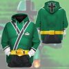 gearhuman 3d power rangers samurai green custom tshirt hoodie apparel gv08017 3d apparel 556101 - Power Rangers Mall