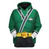gearhuman 3d power rangers samurai green custom tshirt hoodie apparel gv08017 3d apparel hoodie s 295546 - Power Rangers Mall