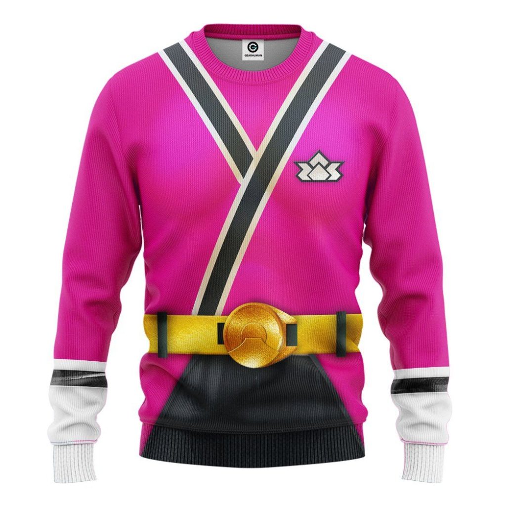 gearhuman 3d power rangers samurai pink custom tshirt hoodie apparel gv080110 3d apparel long sleeve s 755860 - Power Rangers Mall