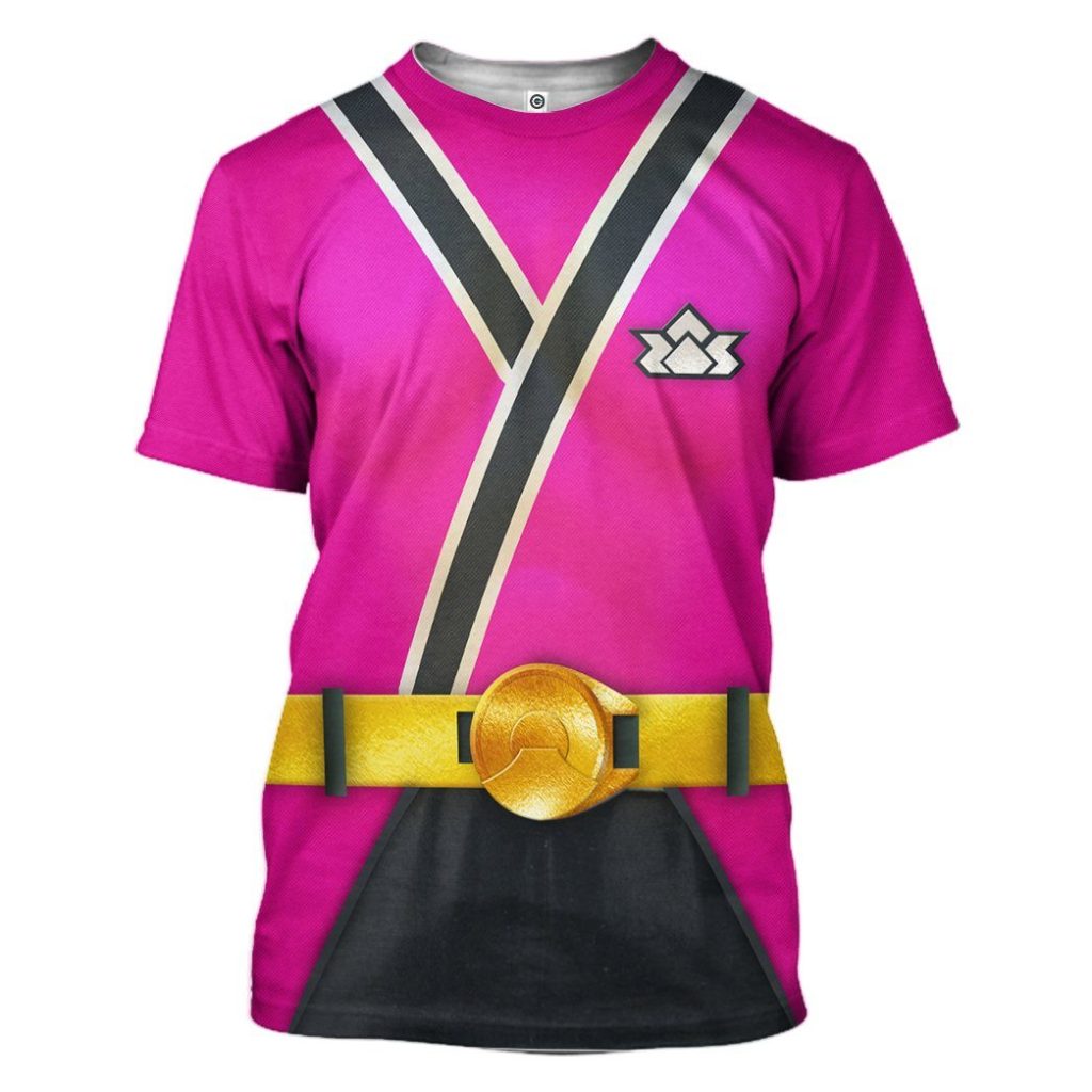 gearhuman 3d power rangers samurai pink custom tshirt hoodie apparel gv080110 3d apparel t shirt s 332004 - Power Rangers Mall