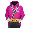 gearhuman 3d power rangers samurai pink custom tshirt hoodie apparel gv080110 3d apparel zip hoodie s 558597 - Power Rangers Mall