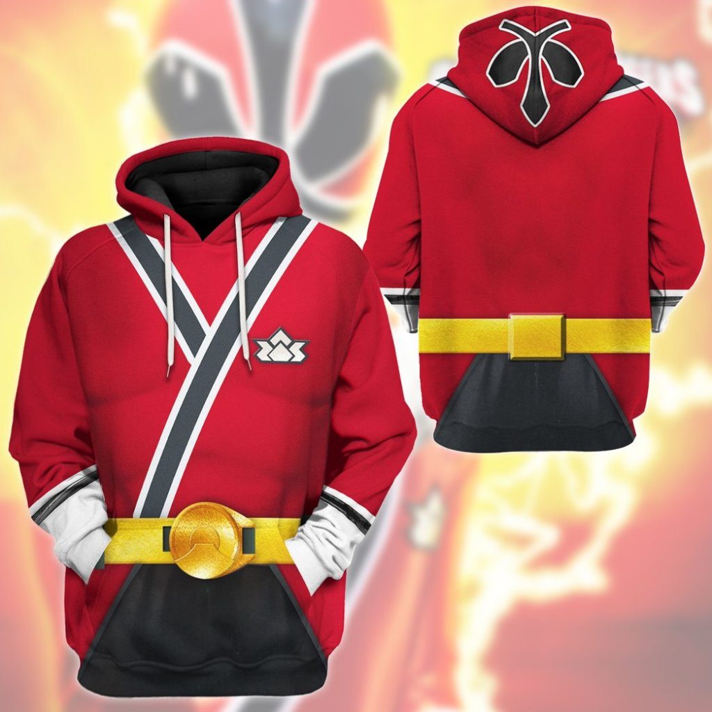 gearhuman 3d power rangers samurai red custom tshirt hoodie apparel gv08016 3d apparel 497219 - Power Rangers Mall
