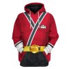 gearhuman 3d power rangers samurai red custom tshirt hoodie apparel gv08016 3d apparel hoodie s 562821 - Power Rangers Mall