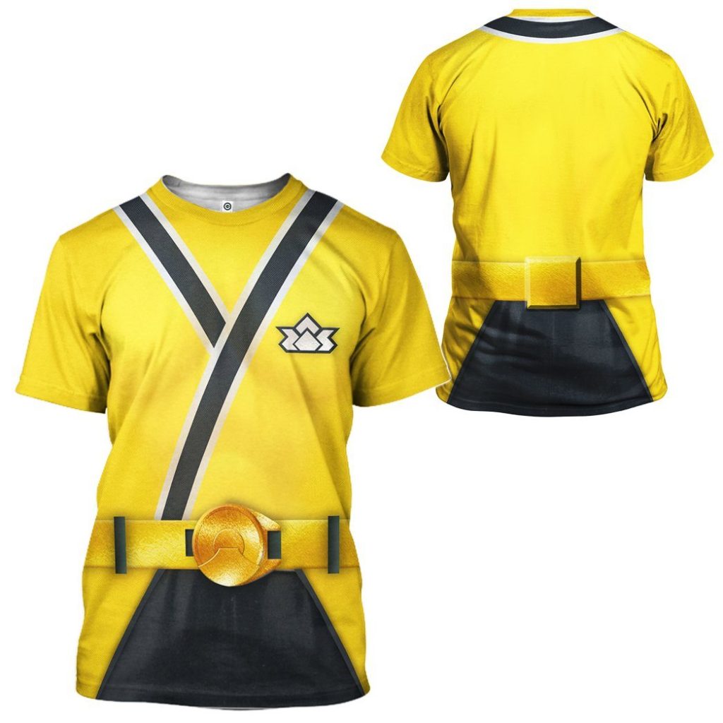 gearhuman 3d power rangers samurai yellow custom tshirt hoodie apparel gv08019 3d apparel 525521 - Power Rangers Mall