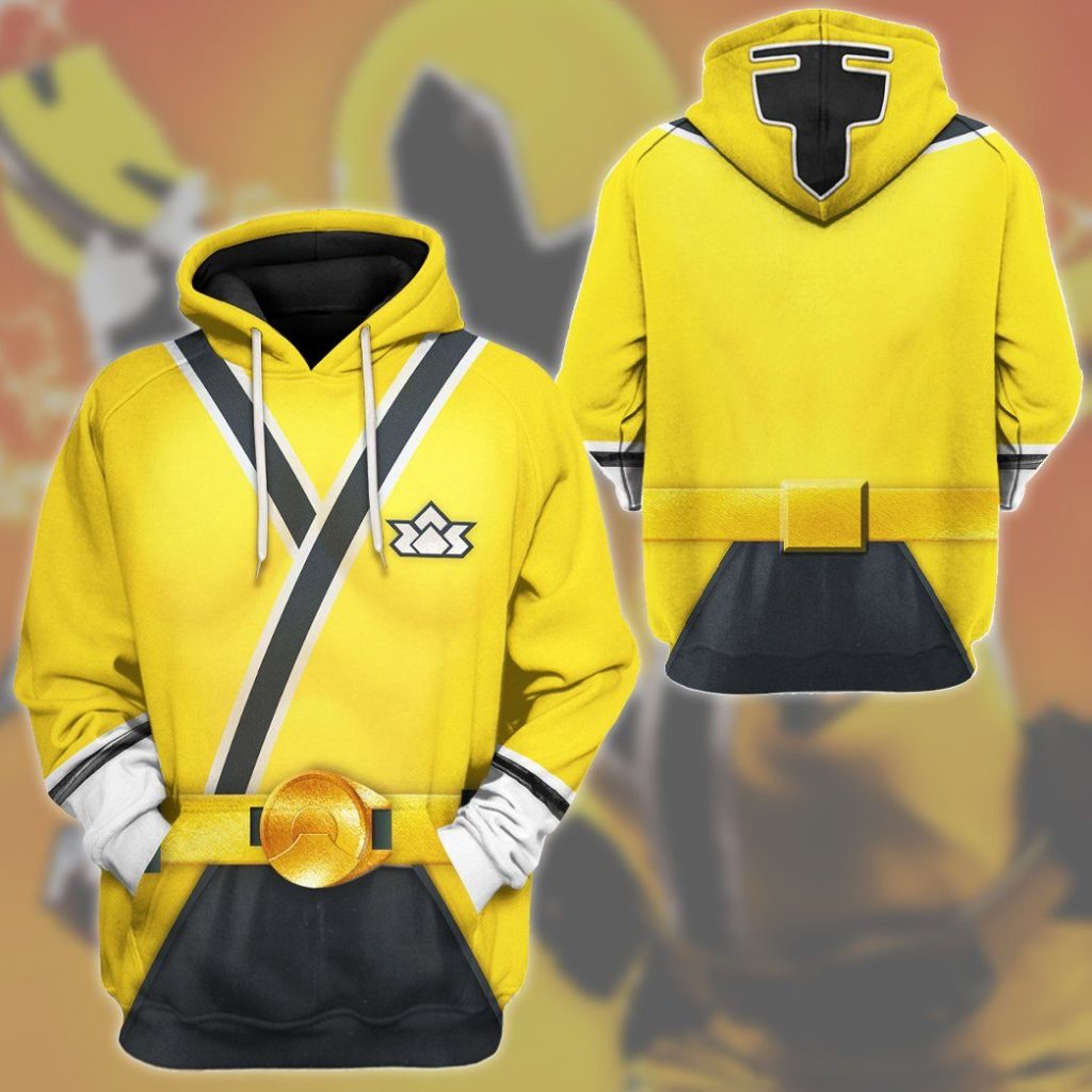 gearhuman 3d power rangers samurai yellow custom tshirt hoodie apparel gv08019 3d apparel 912927 - Power Rangers Mall