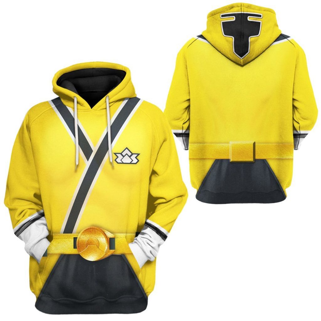 gearhuman 3d power rangers samurai yellow custom tshirt hoodie apparel gv08019 3d apparel 956268 - Power Rangers Mall