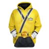 gearhuman 3d power rangers samurai yellow custom tshirt hoodie apparel gv08019 3d apparel hoodie s 366117 - Power Rangers Mall