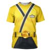 gearhuman 3d power rangers samurai yellow custom tshirt hoodie apparel gv08019 3d apparel t shirt s 678473 - Power Rangers Mall