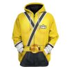 gearhuman 3d power rangers samurai yellow custom tshirt hoodie apparel gv08019 3d apparel zip hoodie s 203977 - Power Rangers Mall