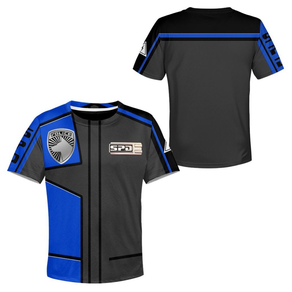 gearhuman 3d power rangers spd blue uniform tshirt hoodie kids gb220220 kid 3d apparel 720505 55d861a5 5ba9 44ad 849e ae57d9db1aa9 - Power Rangers Mall