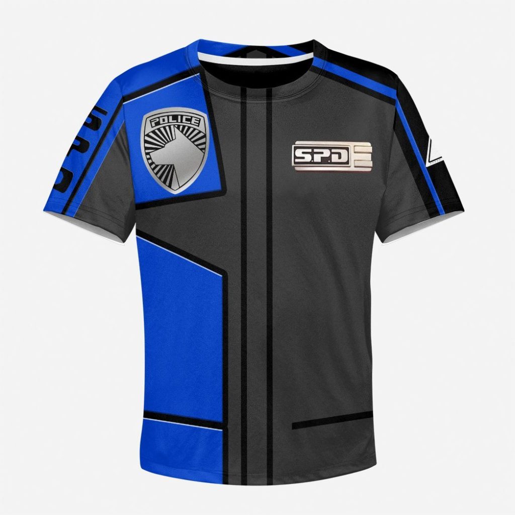 gearhuman 3d power rangers spd blue uniform tshirt hoodie kids gb220220 kid 3d apparel kid t shirt xs 256854 d03cd043 91c6 4578 9451 a5bfc63f4c1d - Power Rangers Mall