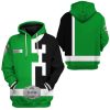 gearhuman 3d power rangers spd green tshirt hoodie apparel gb290121 3d apparel 725507 - Power Rangers Mall