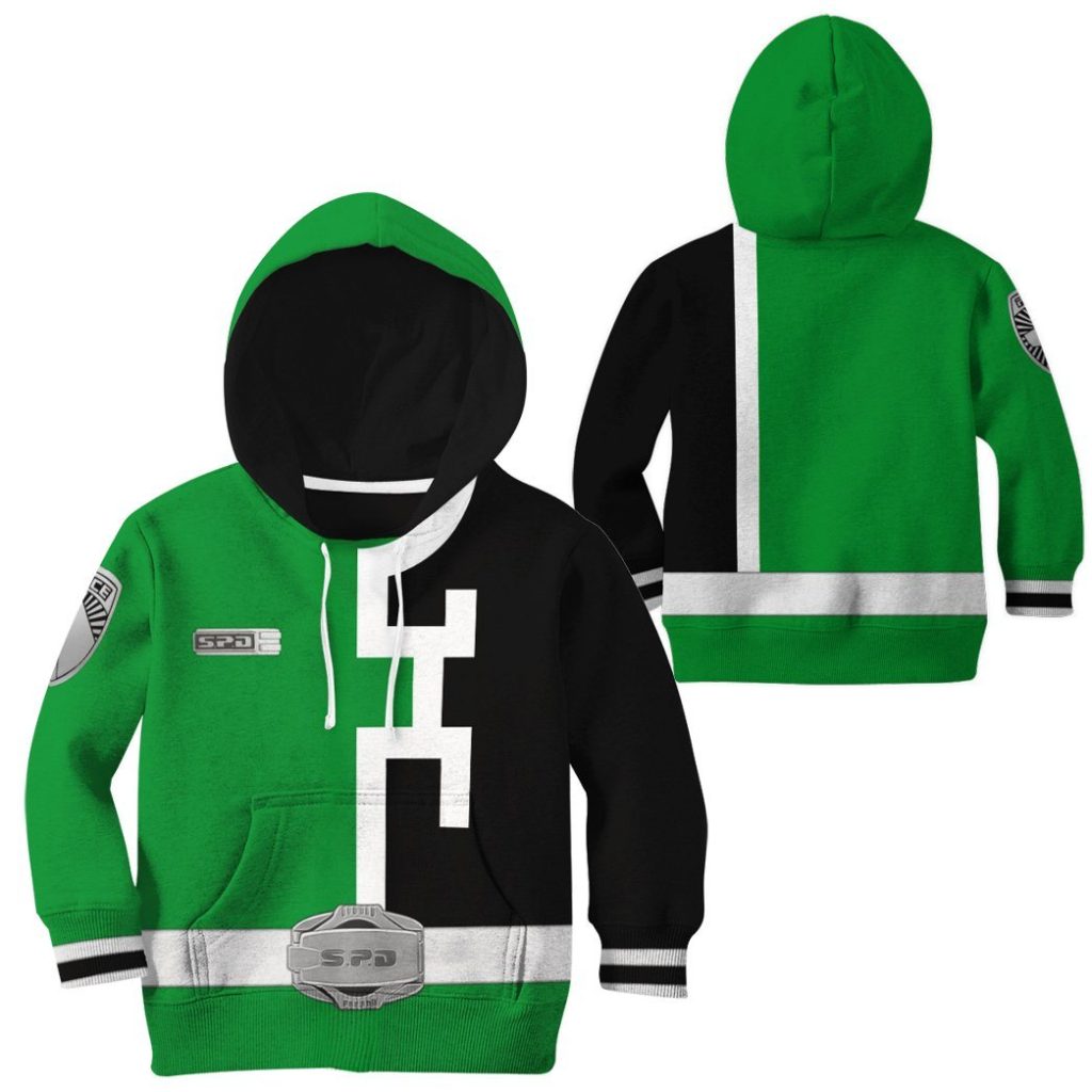 gearhuman 3d power rangers spd green tshirt hoodie kids gb22025 kid 3d apparel 664565 d4d65a59 7f54 4e3e 92b4 f81f1ea7f089 - Power Rangers Mall