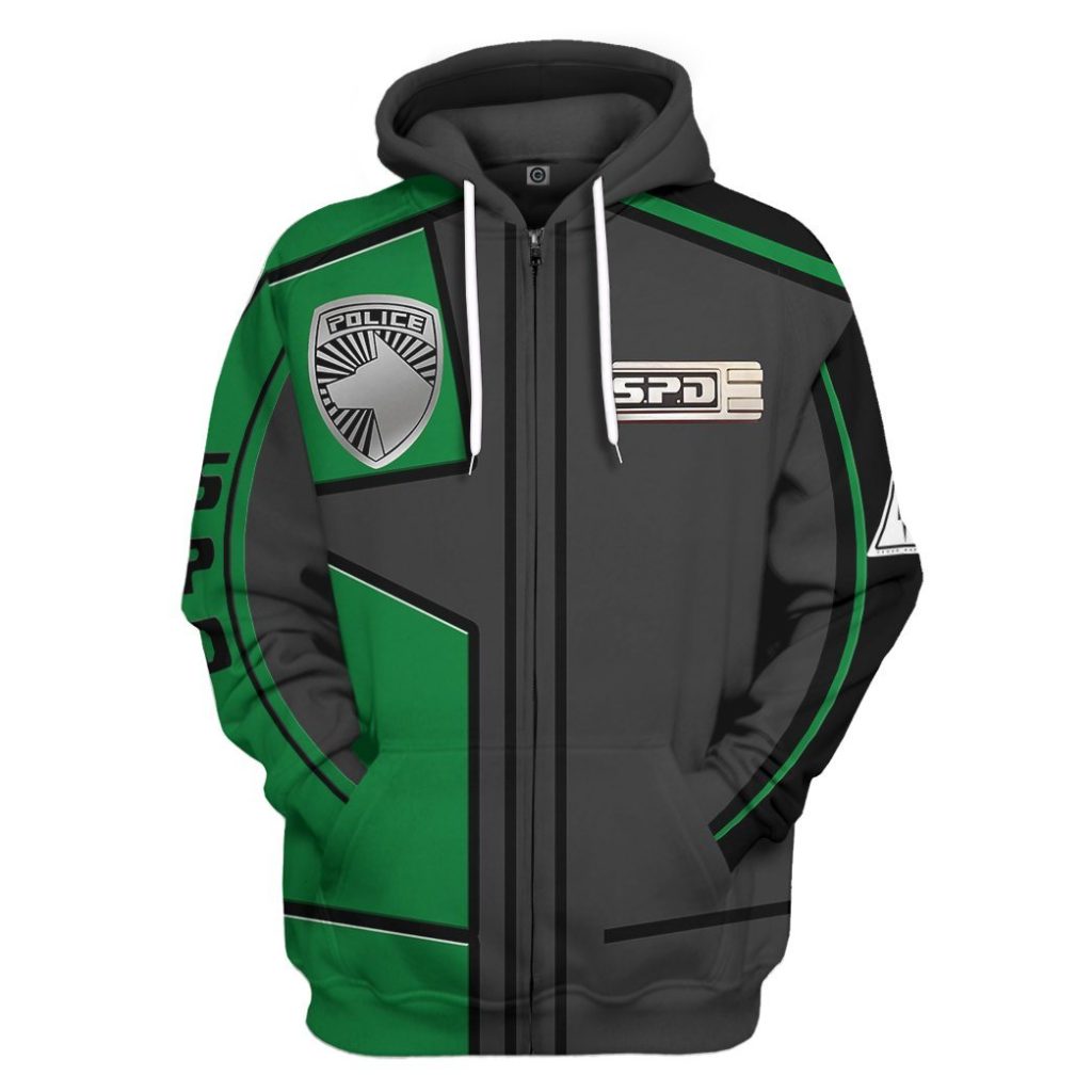gearhuman 3d power rangers spd green uniform tshirt hoodie apparel gb290135 3d apparel 106334 - Power Rangers Mall